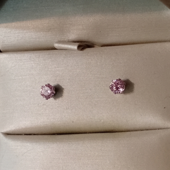 unbranded Jewelry - Pink Faux Crystal Stud Earrings - Unbranded